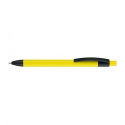 Logo trade advertising products image of: Pen, soft touch, Capri, yellow