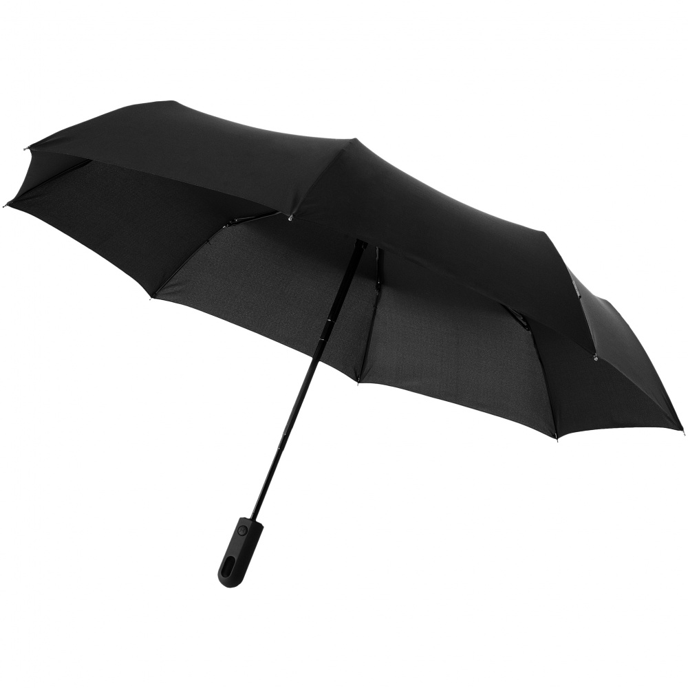 Logotrade reklaamkingitused pilt: 21.5" Traveler 3-osaline kokkupandav vihmavari, must