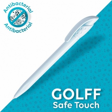 Logotrade ärikingid pilt: Antibakteriaalne Golff Safe Touch pastakas, kollane