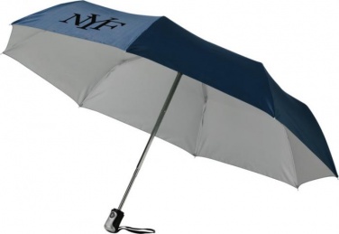 Logotrade reklaamkingituse foto: 21.5" Alex automaatne vihmavari, tumesinine - hõbedane