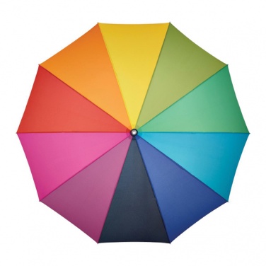 Logo trade firmakingi pilt: ##Vikerkaarevärvides ALU light10 tuulekindel vihmavari