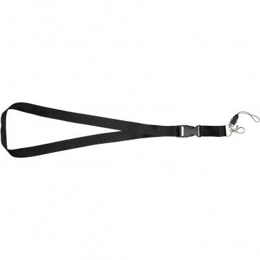 Logotrade Werbegeschenke das Foto: Sagan Lanyard mit abnehmbarer Schnalle und Handyband