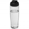 H2O Active® Tempo 700 ml Sportflasche mit Klappdeckel, Transparent / Tiefschwarz