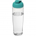 H2O Active® Tempo 700 ml Sportflasche mit Klappdeckel, Transparent / Aquablau