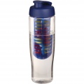 H2O Active® Tempo 700 ml Sportflasche mit Klappdeckel und Infusor, Transparent / Blau