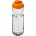 H2O Active® Base 650 ml Sportflasche mit Klappdeckel, Transparent / Orange