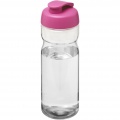 H2O Active® Base 650 ml Sportflasche mit Klappdeckel, Transparent / Rosa