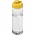 H2O Active® Base 650 ml Sportflasche mit Klappdeckel, Transparent / Gelb