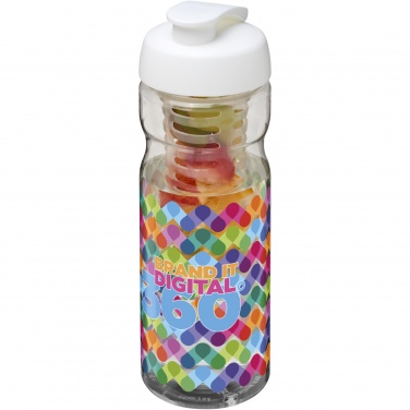 Logotrade Geschäftsgeschenke das Foto: H2O Active® Base 650 ml Sportflasche mit Klappdeckel und Infusor