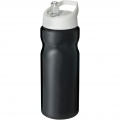 H2O Active® Base 650 ml Sportflasche mit Ausgussdeckel, Einfarbig schwarz / weiß