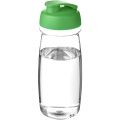 H2O Active® Pulse 600 ml Sportflasche mit Klappdeckel, Transparent / Grün