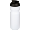 Baseline® Plus 650 ml Sportflasche mit Klappdeckel, Weiß / Tiefschwarz