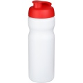 Baseline® Plus 650 ml Sportflasche mit Klappdeckel, Weiß / Rot