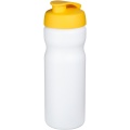 Baseline® Plus 650 ml Sportflasche mit Klappdeckel, Weiß / Gelb