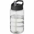 H2O Active® Bop 500 ml Sportflasche mit Ausgussdeckel, Transparent / Tiefschwarz