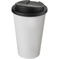 Americano® 350 ml Isolierbecher mit auslaufsicherem Schraubverschluss, Weiß / Tiefschwarz