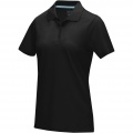 Graphite Poloshirt aus Bio-Baumwolle für Damen, Durchgehend schwarz