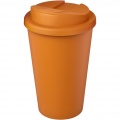 Americano® Eco 350 ml recycelter Becher mit auslaufsicherem Deckel, Orange