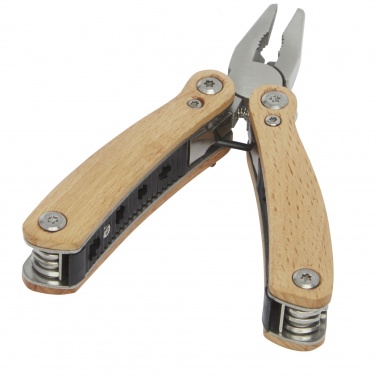 Logotrade Werbeartikel das Foto: Anderson Mittelgroßes Multitool aus Holz mit 12 Funktionen