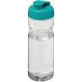 H2O Active® Base Tritan™ 650 ml Sportflasche mit Klappdeckel, Transparent klar / Aquablau