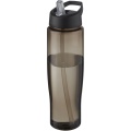 H2O Active® Eco Tempo 700 ml Sportflasche mit Ausgussdeckel, Tiefschwarz / Anthrazit