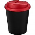 Americano® Espresso Eco 250 ml recycelter Isolierbecher mit auslaufsicherem Deckel, Durchgehend schwarz / rot