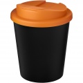 Americano® Espresso Eco 250 ml recycelter Isolierbecher mit auslaufsicherem Deckel, Durchgehend schwarz / orange