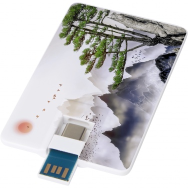 Logotrade Firmengeschenke das Foto: Duo slim 32 GB USB-Stick mit Typ-C und USB-A 3.0