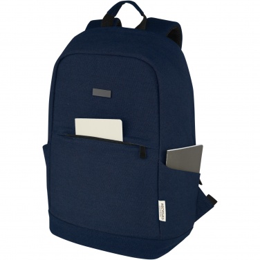 Logotrade Werbeartikel das Foto: Joey 15,6 Zoll Anti-Diebstahl Laptop Rucksack 18 L aus GRS-recyceltem Canvas