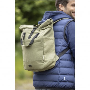 Logotrade werbemittel das Foto: Joey 15" GRS Rolltop Laptoprucksack aus recyceltem Canvas 15 L