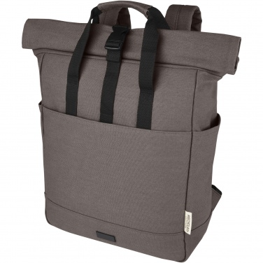 Logotrade werbemittel das Foto: Joey 15" GRS Rolltop Laptoprucksack aus recyceltem Canvas 15 L