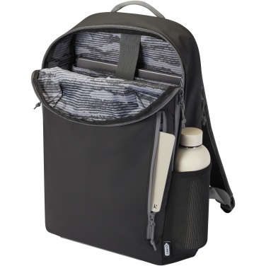 : Aqua wasserabweisender 15" Laptop-Rucksack aus GRS Recyclingmaterial 21 L