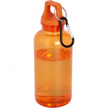 Logotrade Werbegeschenke das Foto: Oregon 400 ml RCS-zertifizierte Trinkflasche aus recyceltem Kunststoff mit Karabiner 