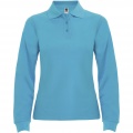 Estrella Langarm Poloshirt für Damen, Türkis