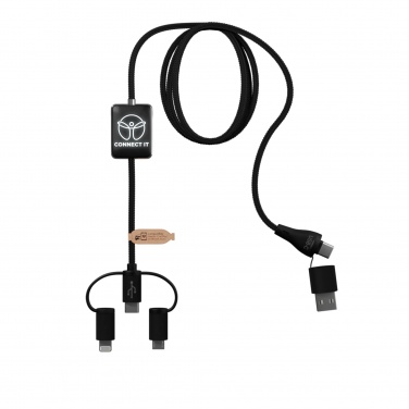 Logotrade Geschäftsgeschenke das Foto: SCX.design C48 CarPlay 5-in-1 Ladekabel mit Leuchtlogo