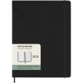 Moleskine Hardcover 12 Monate Wochenkalender XL, Durchgehend schwarz