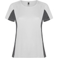 Shanghai Sport T-Shirt für Damen, Weiß / Dunkelblei