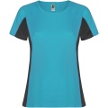 Shanghai Sport T-Shirt für Damen, Türkis / Dunkelblei