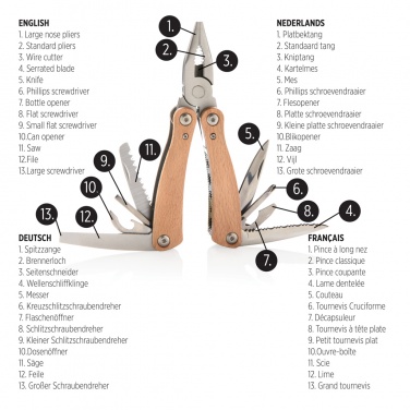 Logotrade Logogeschenke das Foto: Holz Multitool