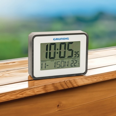 Logotrade Werbegeschenke das Foto: Grundig Thermometer, Wecker und Kalender