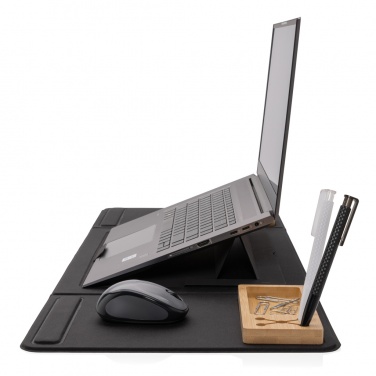 Logotrade Werbeartikel das Foto: Impact AWARE RPET faltbare Desk-Organizer mit Laptop-Ständer