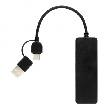 Logotrade Werbegeschenke das Foto: RCS recycelter USB-Hub mit Dual-Input