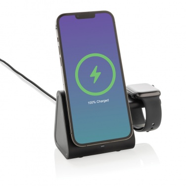 Logotrade werbemittel das Foto: Powerbase 3-in-1-Charger aus RCS Kunststoff mit Powerbank