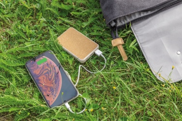 Logotrade Firmengeschenke das Foto: Kork und Weizen 5.000 mAh Pocket-Powerbank