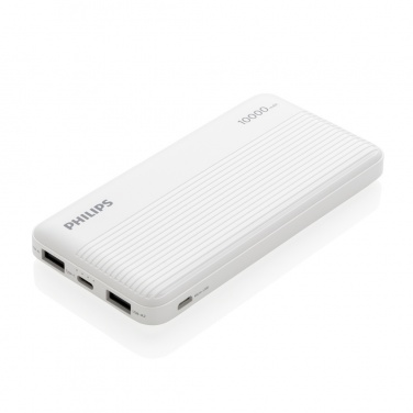 Logotrade Logogeschenke das Foto: Philips 10.000 mAh Slim Powerbank