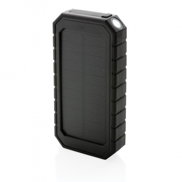 Logotrade Firmengeschenke das Foto: 10.000 mAh Solar-Powerbank mit 10W Wireless aus RCS Plastik