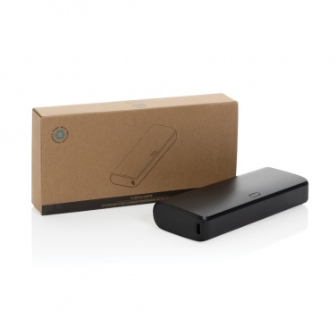 Logotrade Werbeartikel das Foto: FlashCharge 20.000mAh Fast-Charge Powerbank aus RCS rPlastik