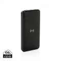 Wireless Powerbank aus RCS Standard recyceltem Kunststoff, Schwarz