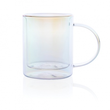 Logotrade Logogeschenke das Foto: Doppelwandiger Deluxe-Becher aus galvanisiertem Glas