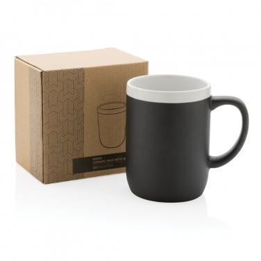 : Keramiktasse mit weißem Rand, 300ml